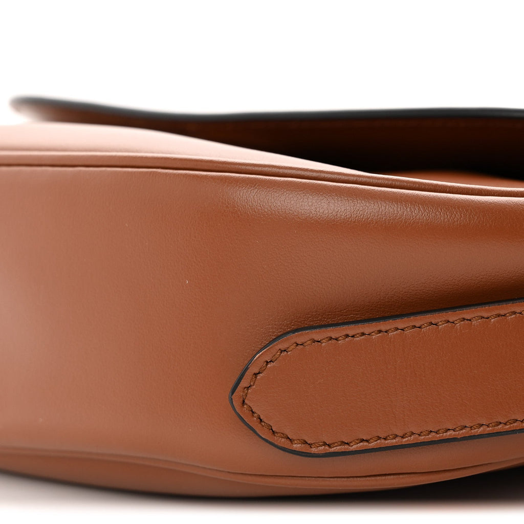 Prada Soft Calfskin Traingle Arque Flap Shoulder Bag Cognac