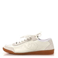 Calfskin Suede Womens CC Sneakers 39 White