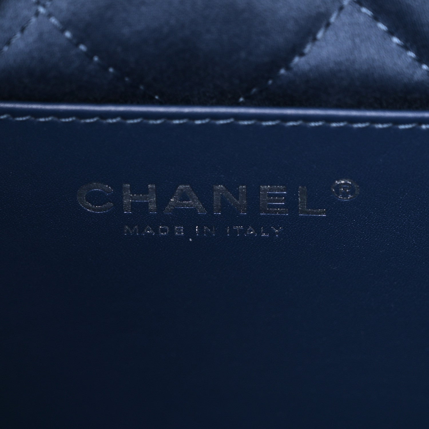 Chanel Washed Denim Logo Embroidered Mini Chanel 22 Blue