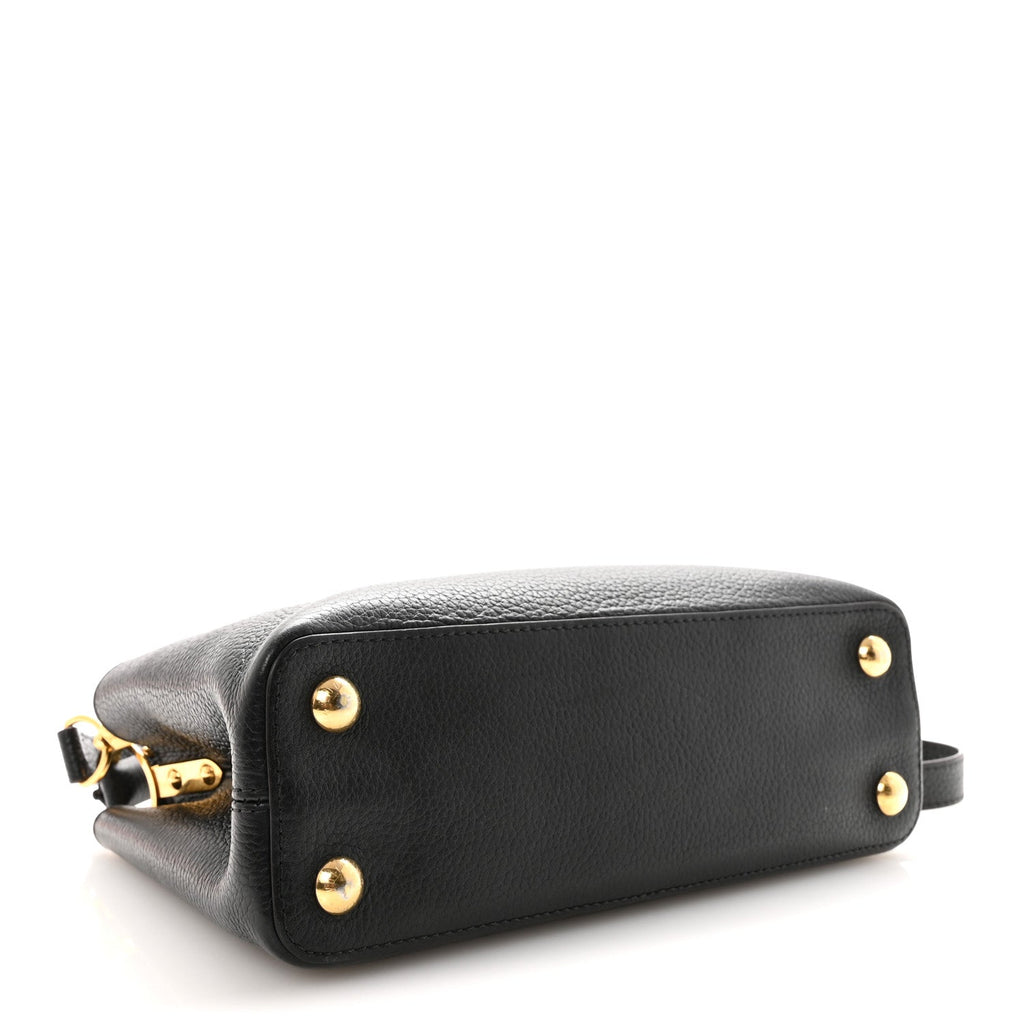 Louis Vuitton Taurillon Capucines BB Black