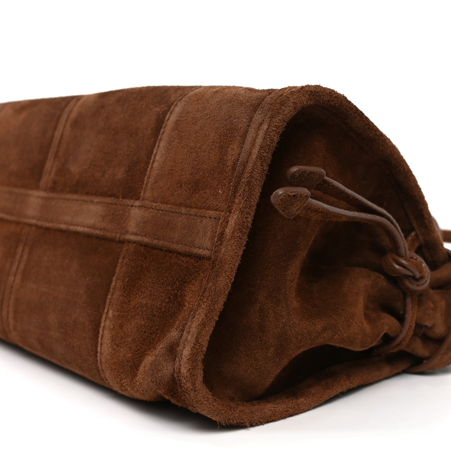 Prada Suede Triangle Medium Bonnie Shoulder Bag Cacao