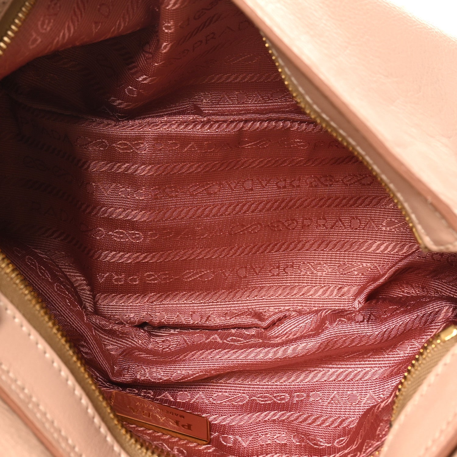Prada Vitello Daino Shoulder Bag Sabbia