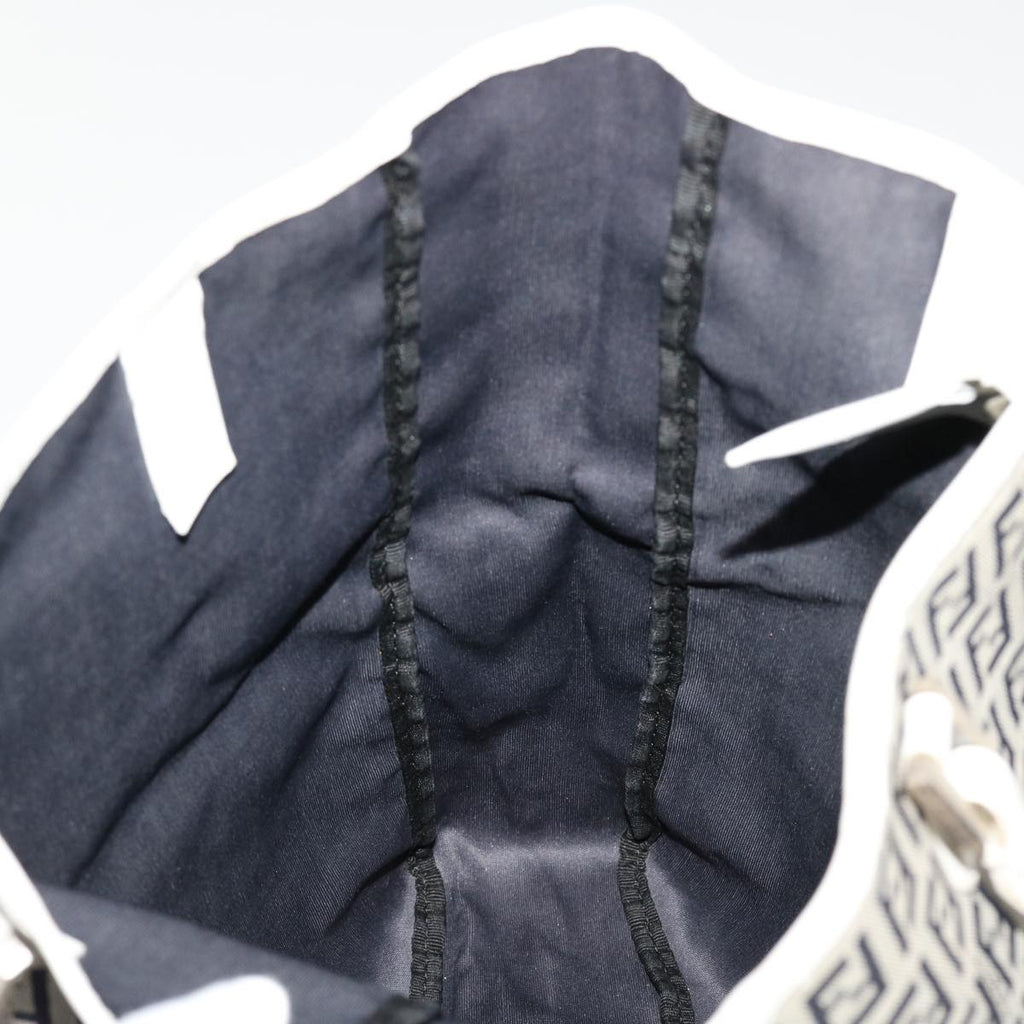 FENDI Zucchino Canvas Hand Bag Navy 2384-8BH006-028  36667