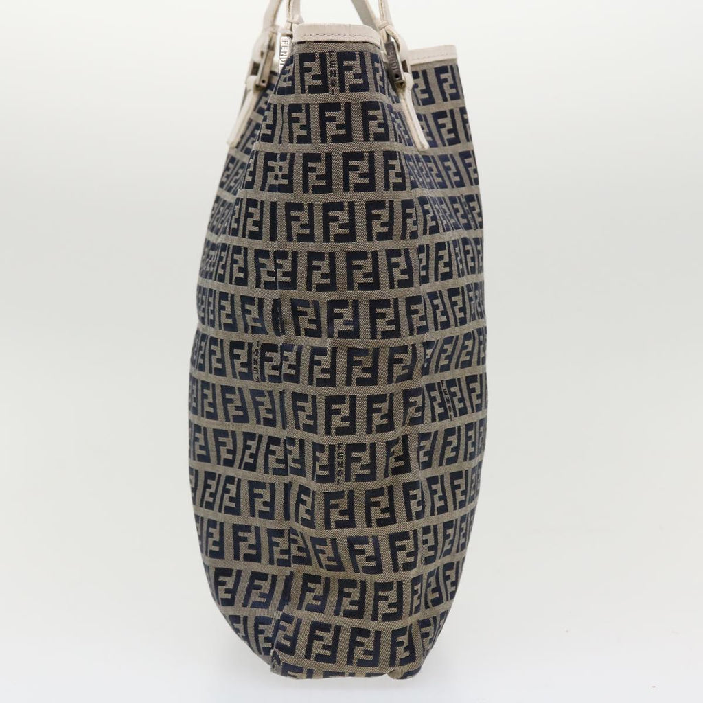 FENDI Zucchino Canvas Hand Bag Navy 2384-8BH006-028  36667
