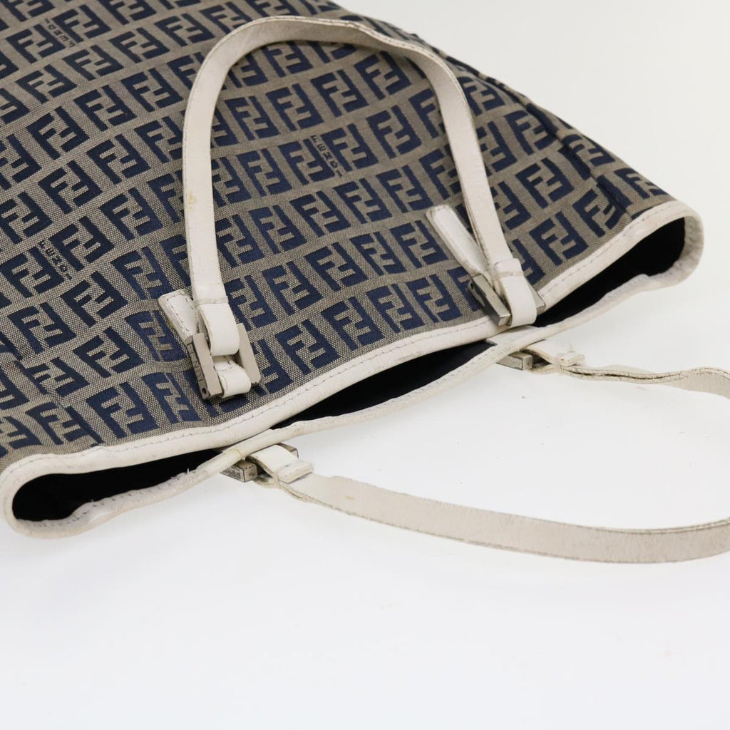 FENDI Zucchino Canvas Hand Bag Navy 2384-8BH006-028  36667