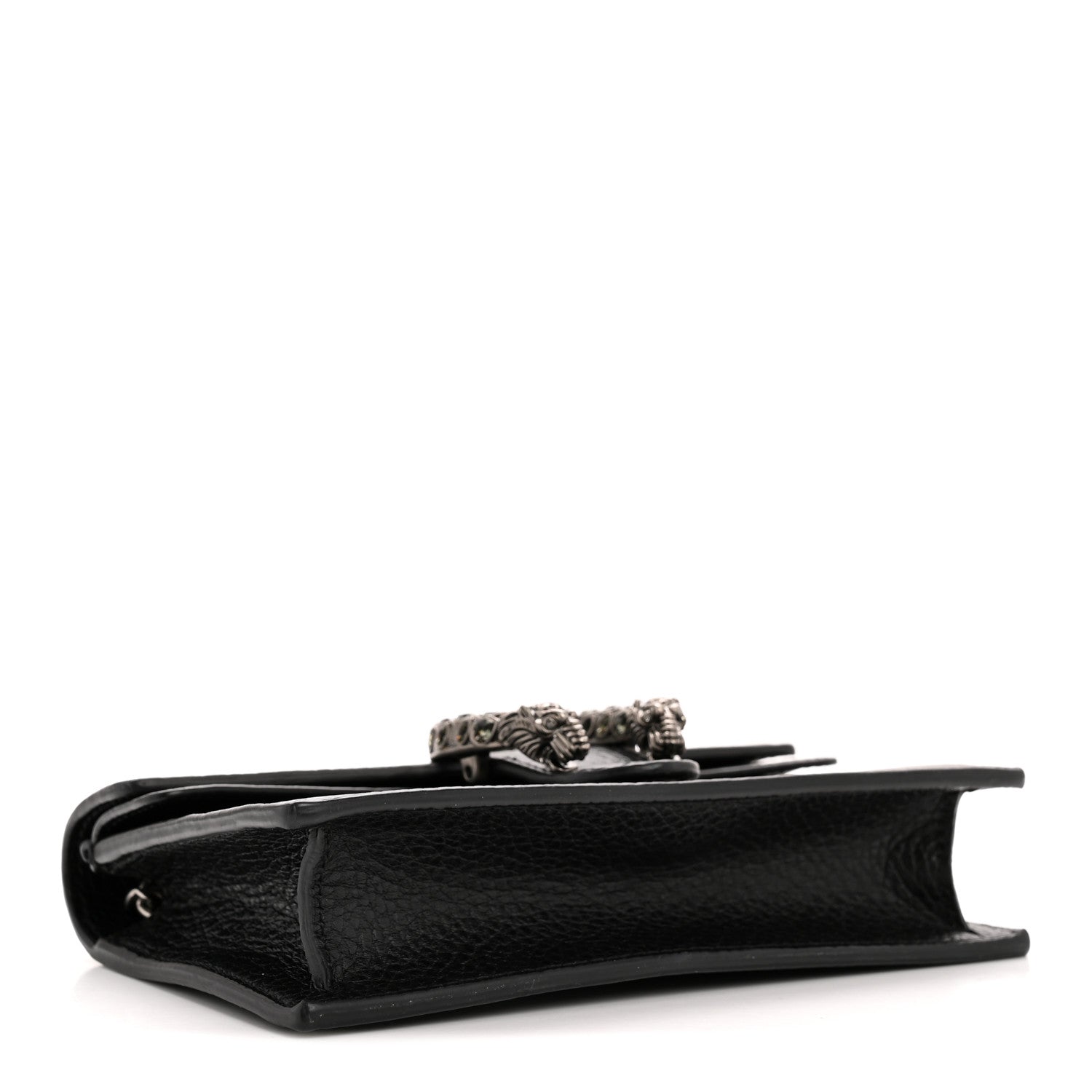 Gucci Calfskin Super Mini Dionysus Shoulder Bag Black