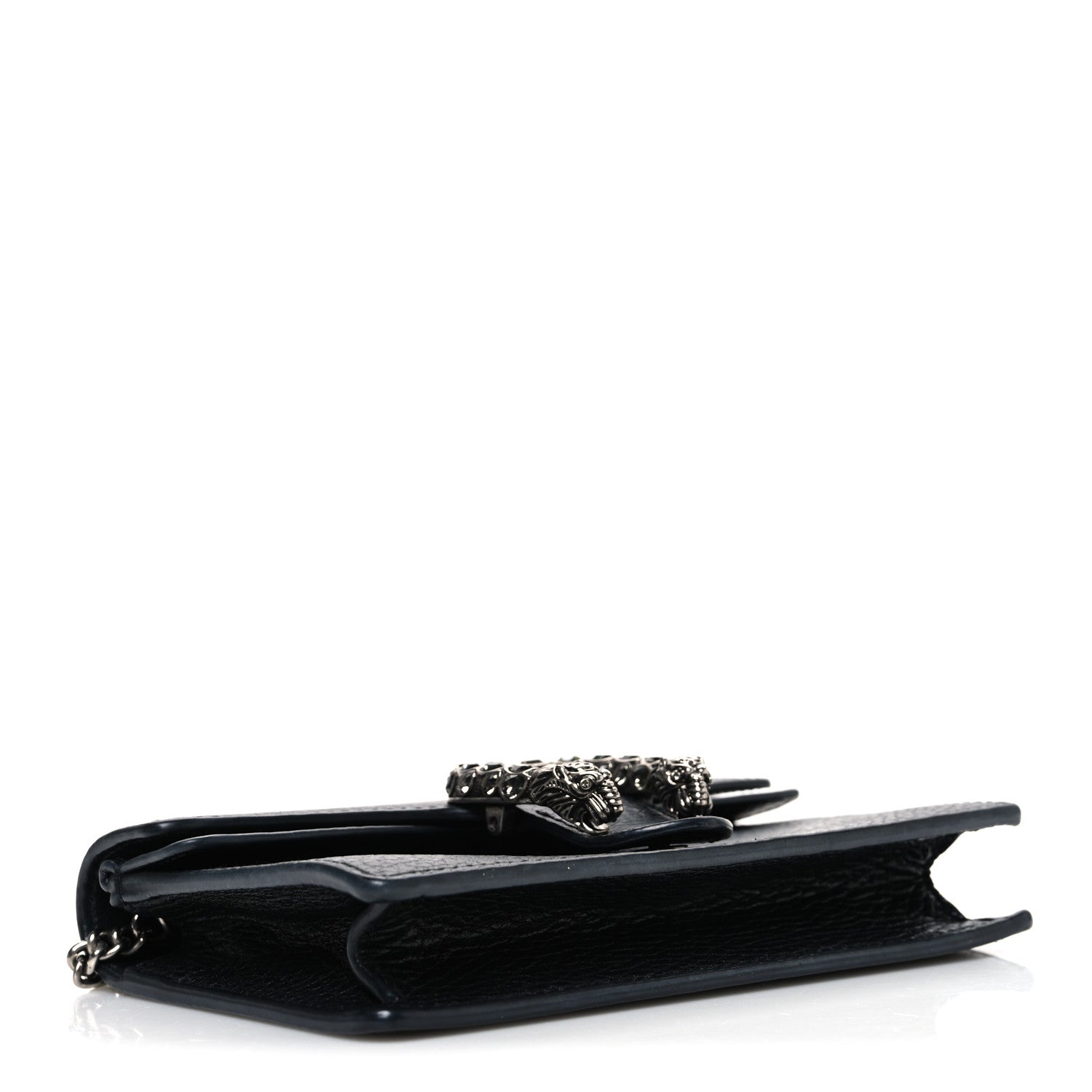 Gucci Calfskin Super Mini Dionysus Shoulder Bag Black
