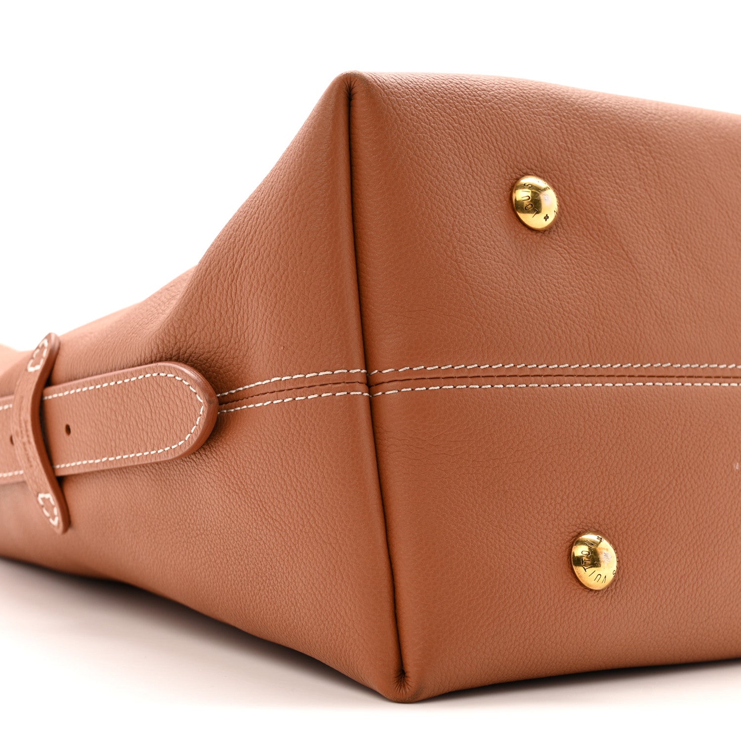 Louis Vuitton Grained Calfskin Low Key Hobo MM Cognac