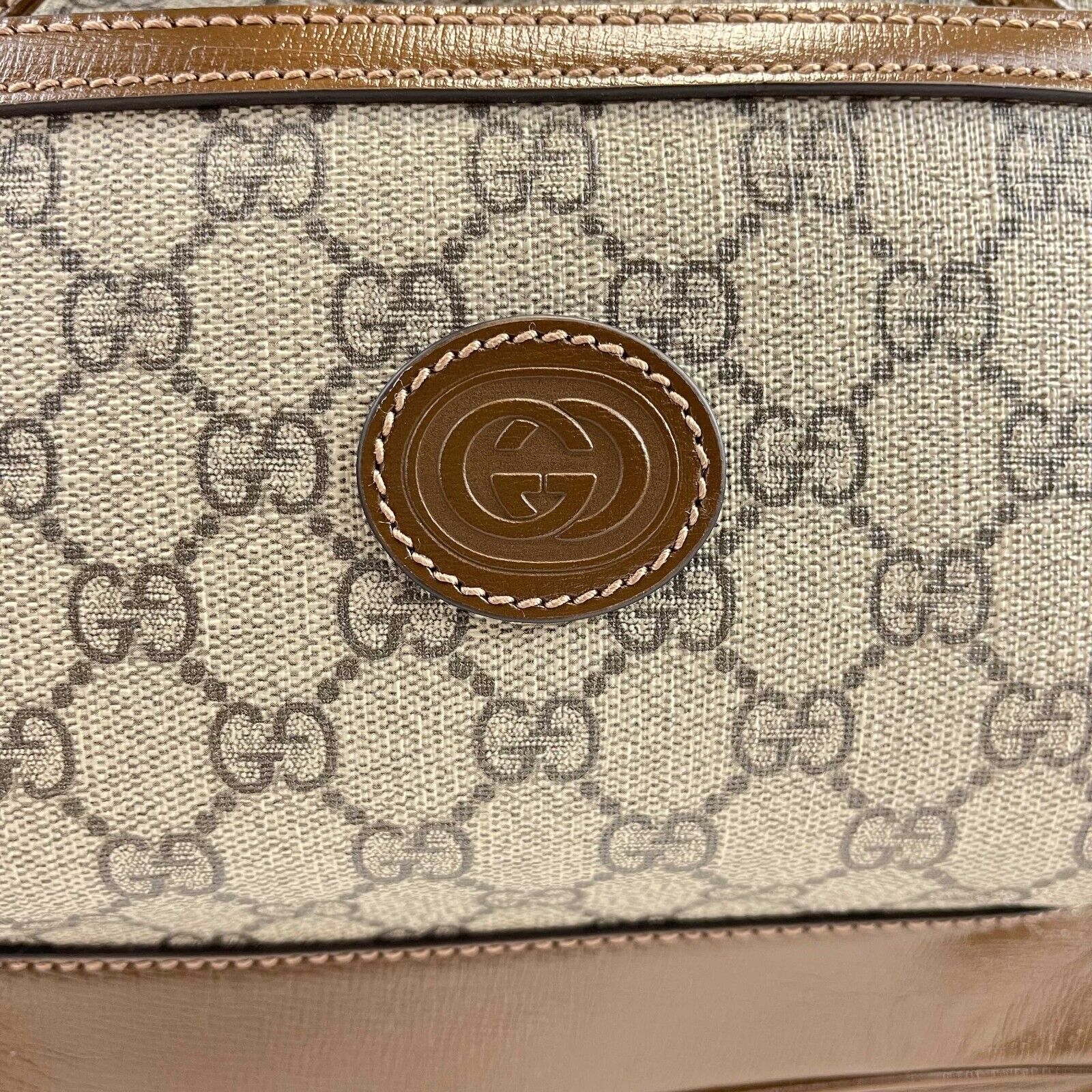 GUCCI - NEW Backpack With Interlocking G - Beige / Brown Monogram Backpack