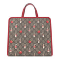 Gucci X Peter Rabbit GG Supreme Monogram Rabbit Apple Childrens Tote Beige Ebony Multicolor Bright Hibiscus