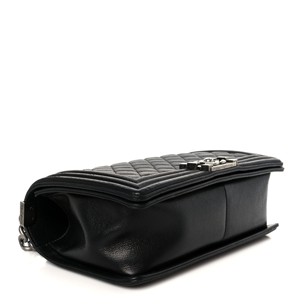 Chanel Calfskin Quilted Medium Boy Flap Black