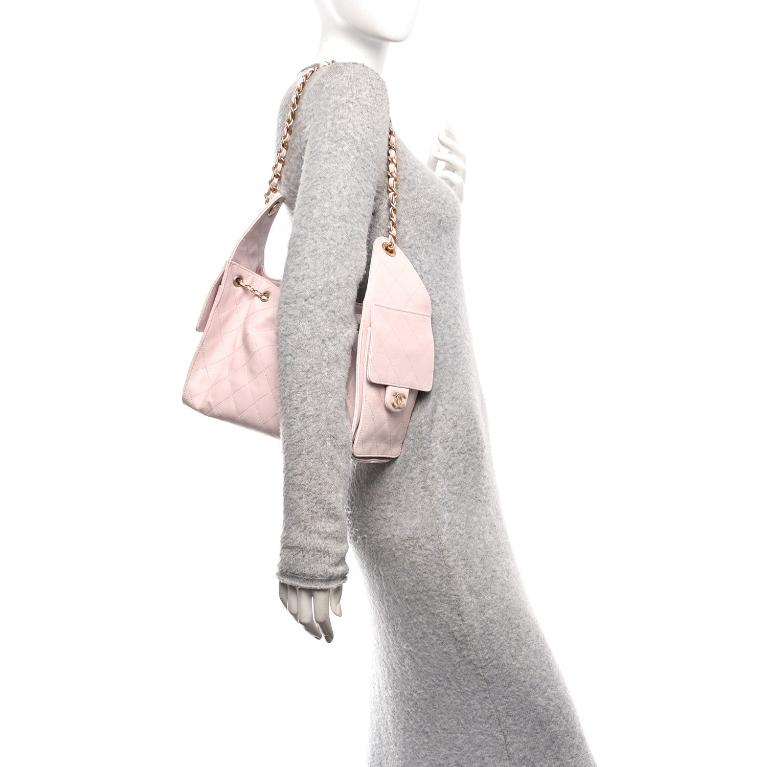 Chanel Caviar Quilted Small Chanel 25 Handbag Light Pink