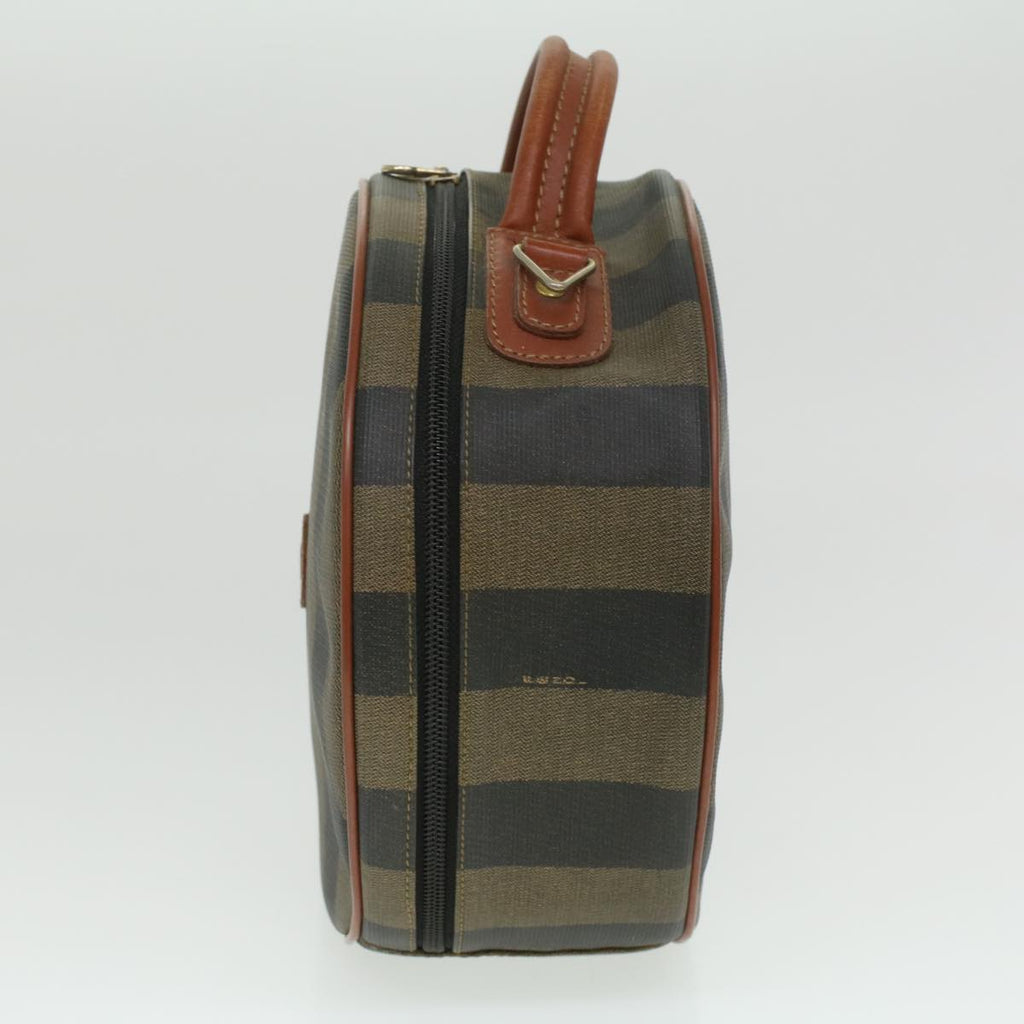 FENDI Pecan Canvas Hand Bag 2way Brown Khaki  36762