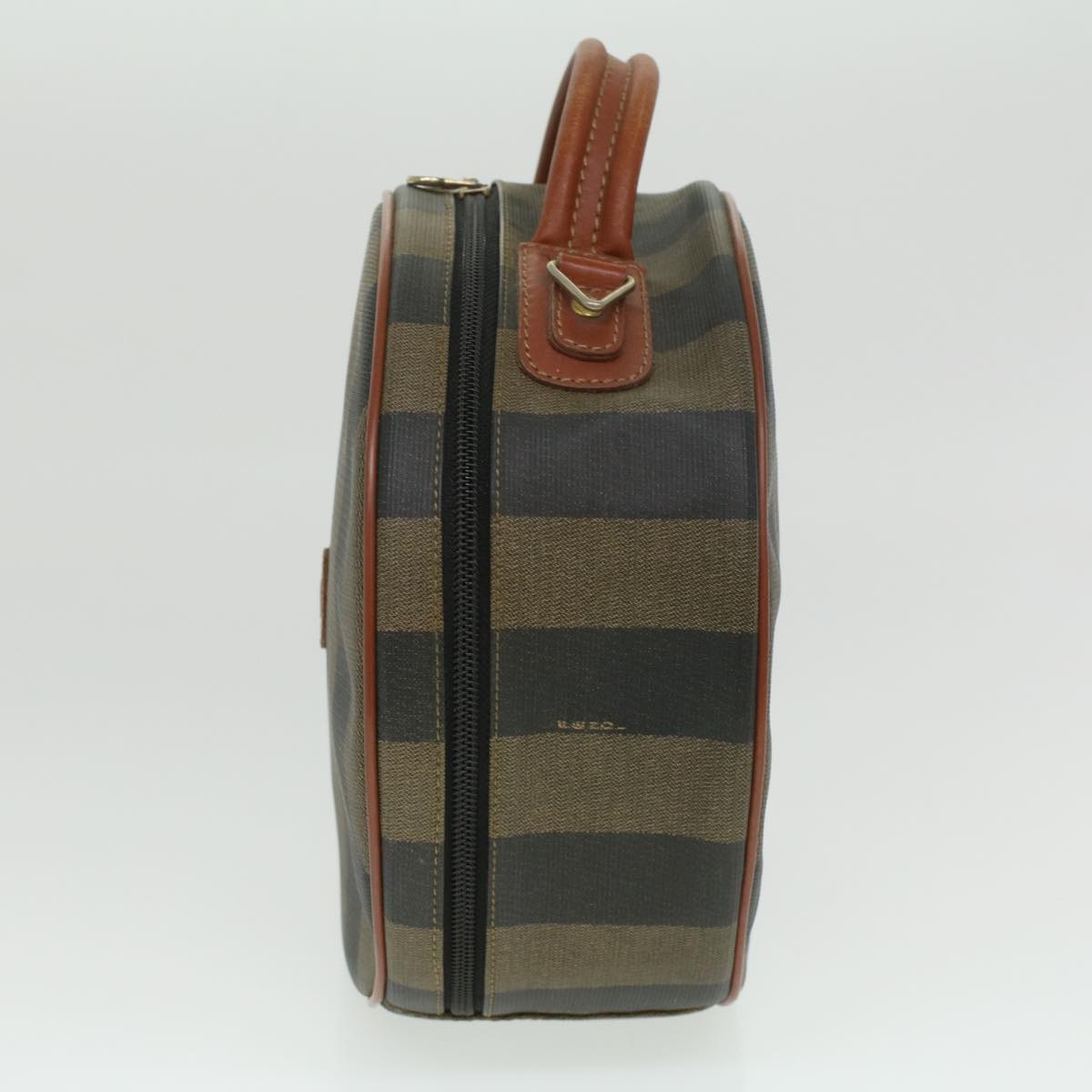 FENDI Pecan Canvas Hand Bag 2way Brown Khaki  36762