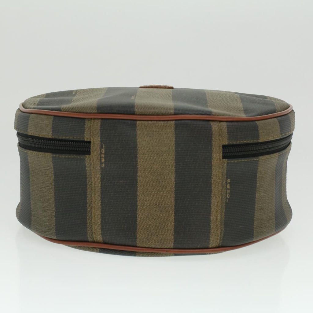 FENDI Pecan Canvas Hand Bag 2way Brown Khaki Auth 36762