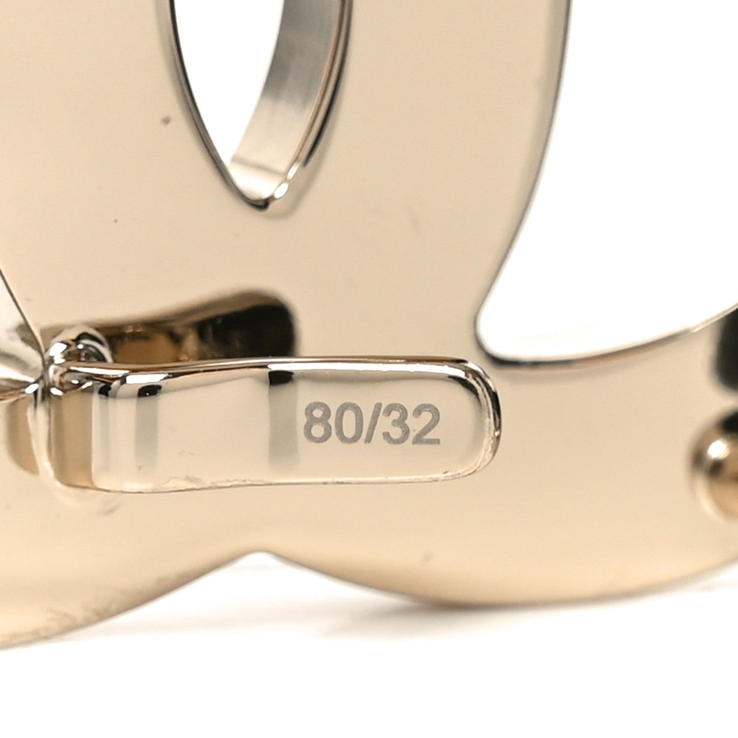 Lambskin Ruched CC Belt 80 32 Black