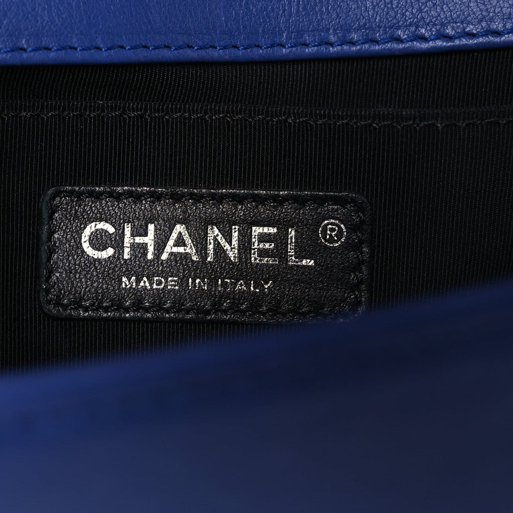 Chanel Calfskin Quilted Medium Boy Flap Blue