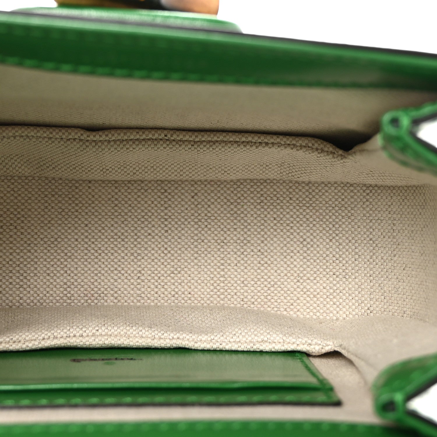 Gucci Boarded Dyana Lux Calfskin Web Small Bamboo 1947 Top Handle Bag Spring Green