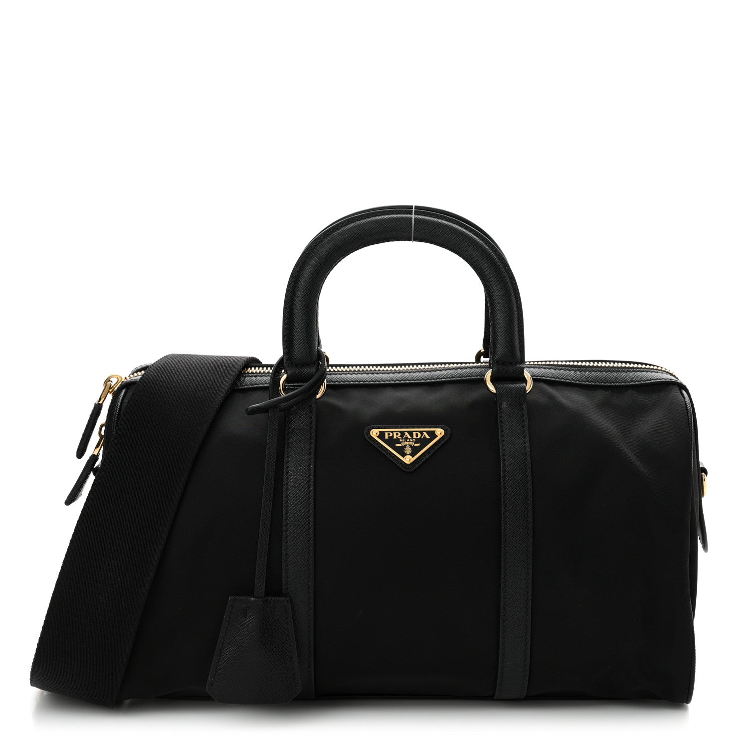 Prada Re-Nylon Saffiano Medium Re-Edition 1978 Top Handle Bag Black