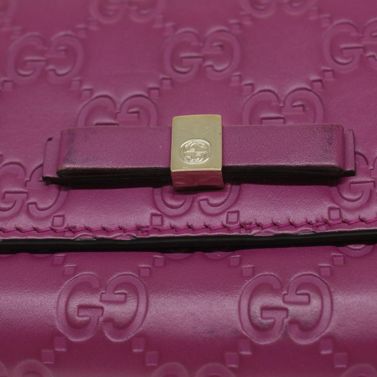 GUCCI ssima Long Wallet Pink 388679  36795