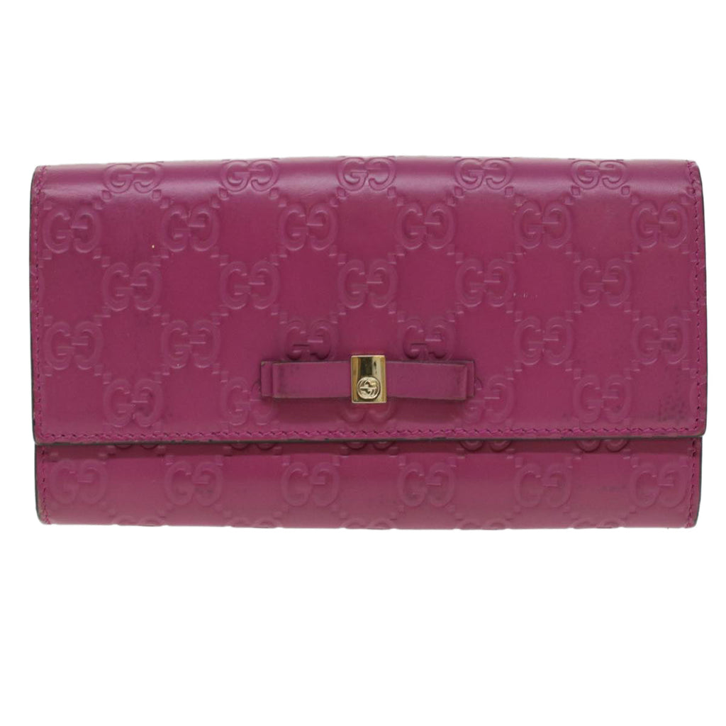 GUCCI ssima Long Wallet Pink 388679  36795