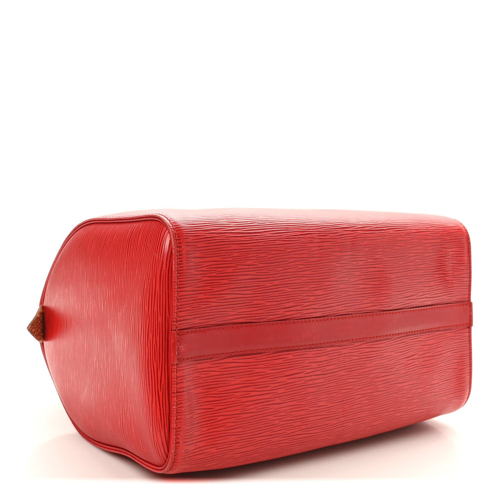 Louis Vuitton Epi Speedy 30 Castillan Red
