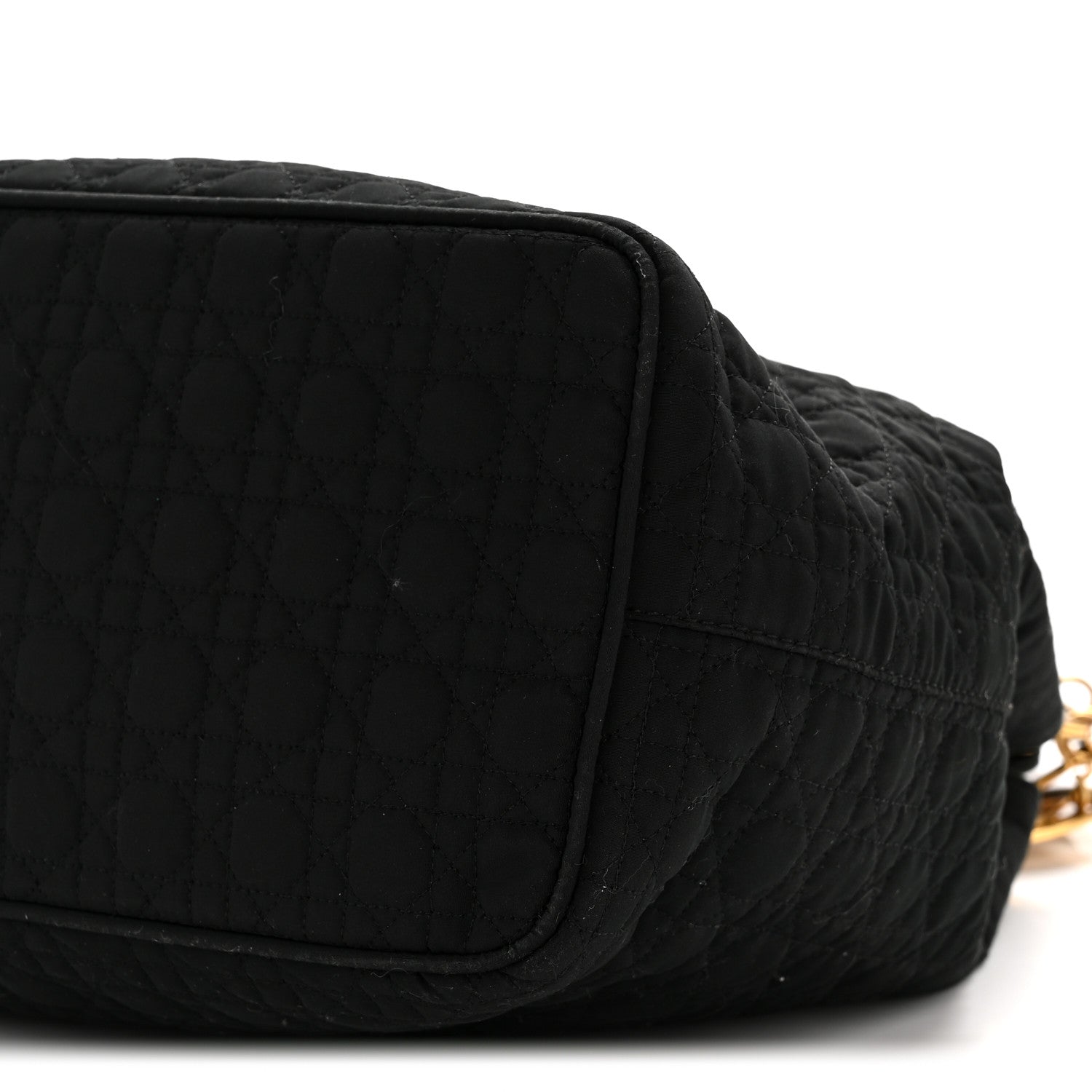 Christian Dior Nylon Cannage Medium Lady Dior Black