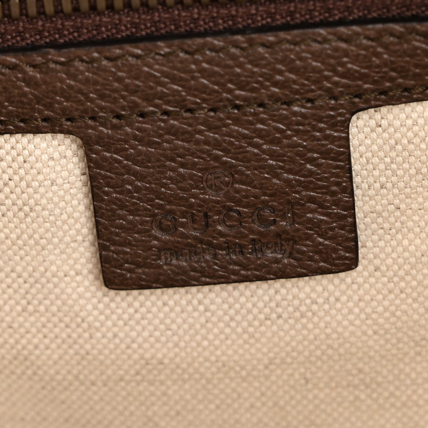Gucci GG Supreme Monogram Web Small Ophidia Half Moon Hobo Brown