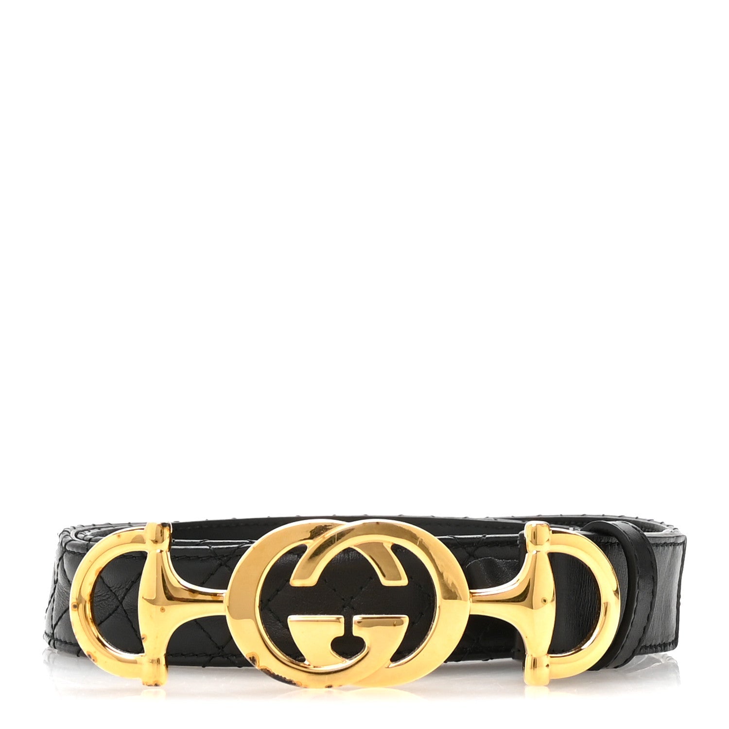 Gucci Calfskin Trapuntata Zumi Belt 100 40 Black