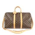 Louis Vuitton Monogram Keep All 45 Boston Bag Brown M41418