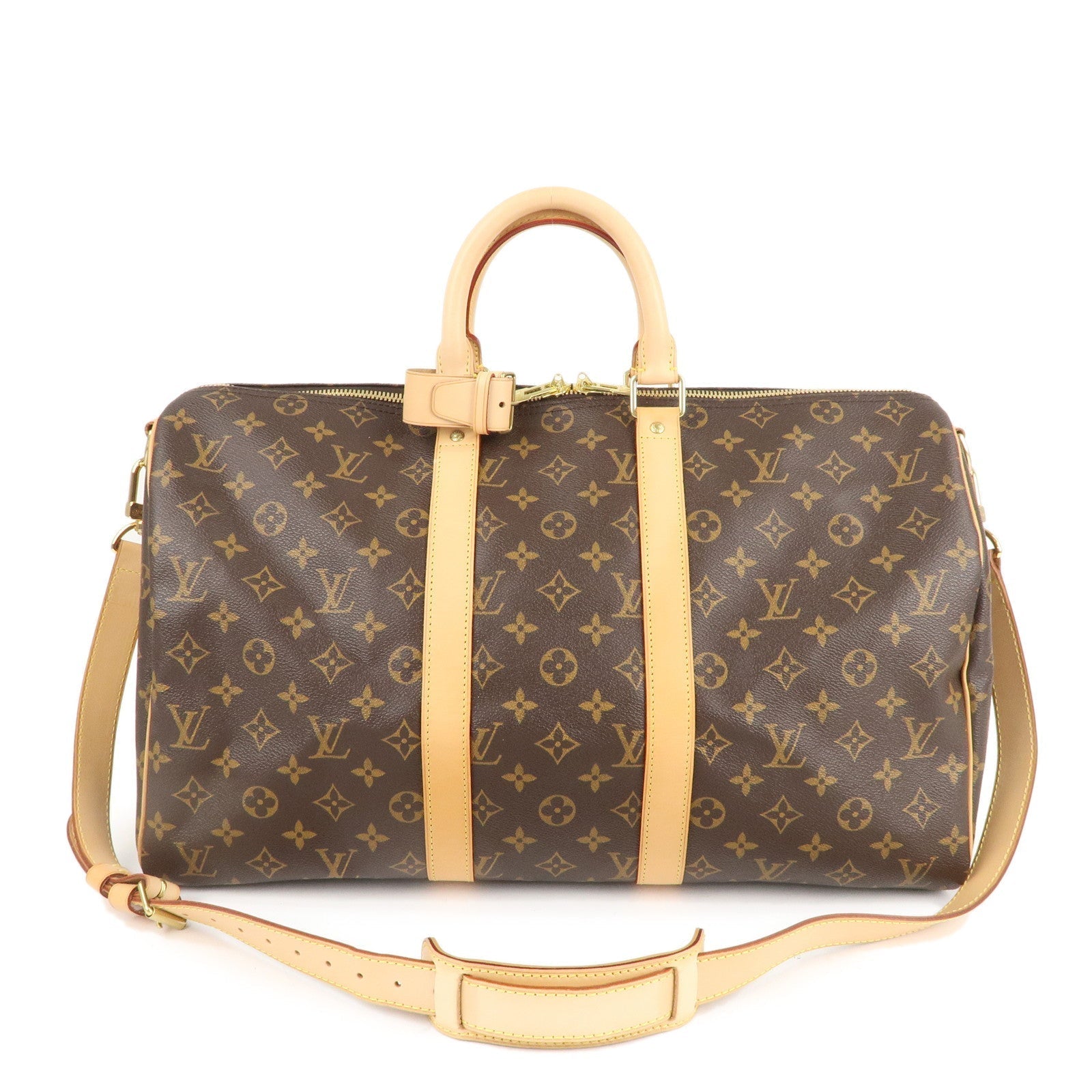Louis Vuitton Monogram Keep All 45 Boston Bag Brown M41418