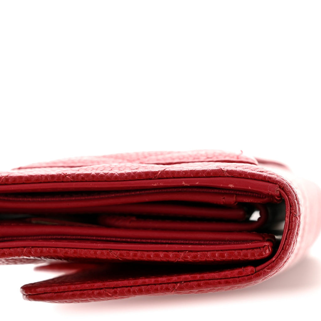 Caviar Quilted Large Flap Wallet Red