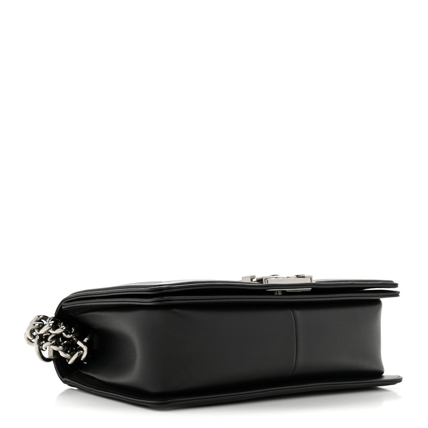Chanel Lambskin Chevron Quilted Medium Boy Flap Black