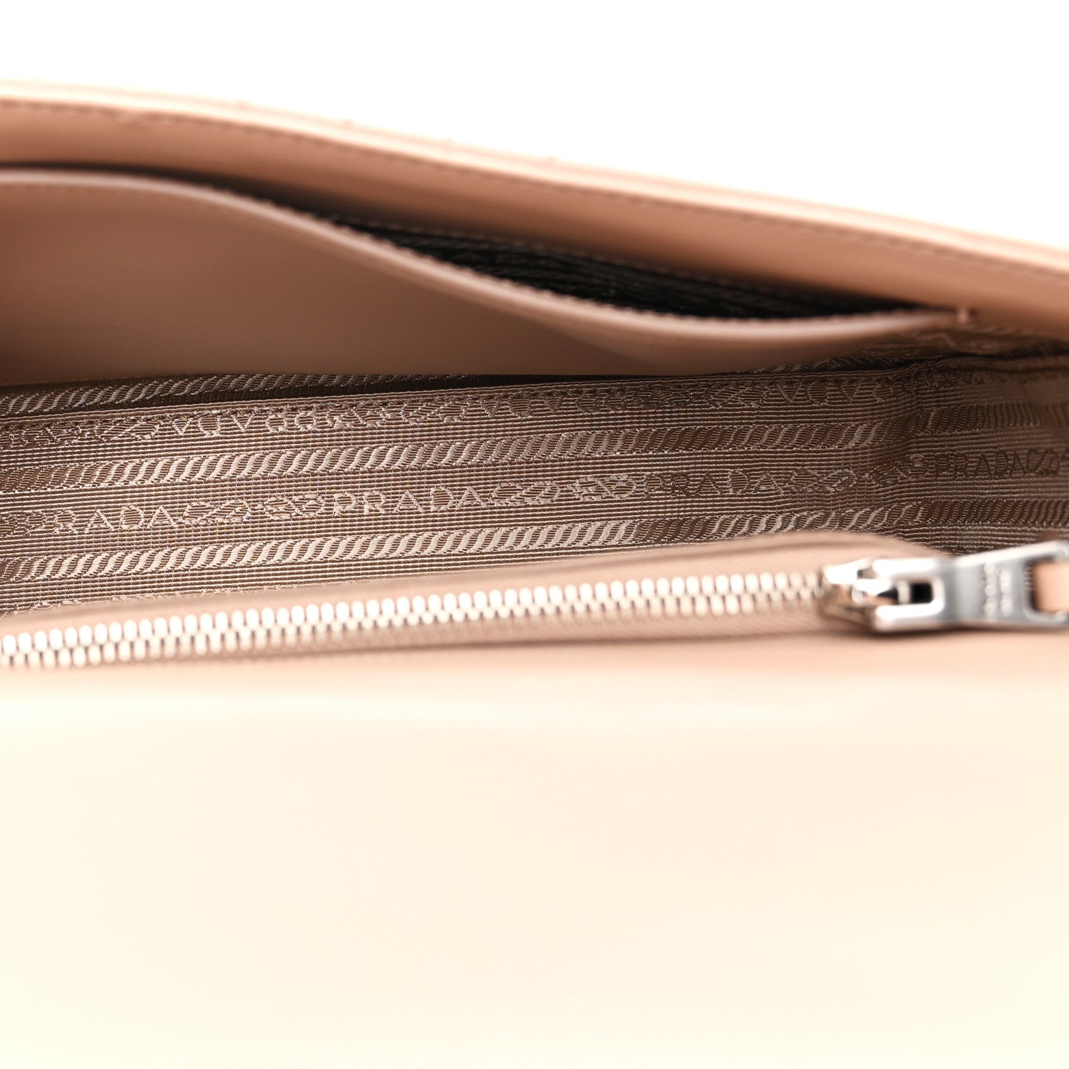 Prada Soft Calfskin Impunture Diagramme Medium Chain Flap Shoulder Bag Cipria