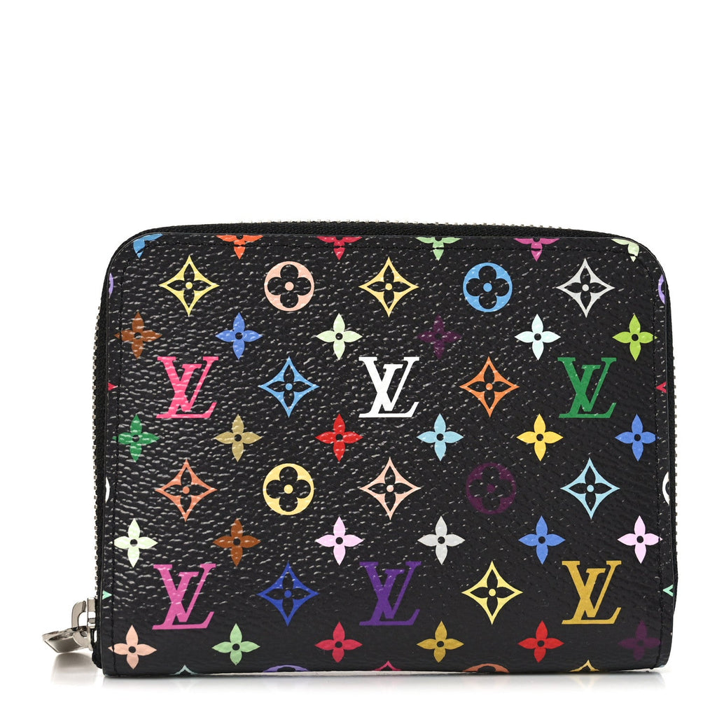 Louis Vuitton LV x TM Monogram Multicolor Zippy Coin Purse Black