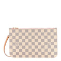 Louis Vuitton Damier Azur Neverfull MM GM Pochette Rose Ballerine