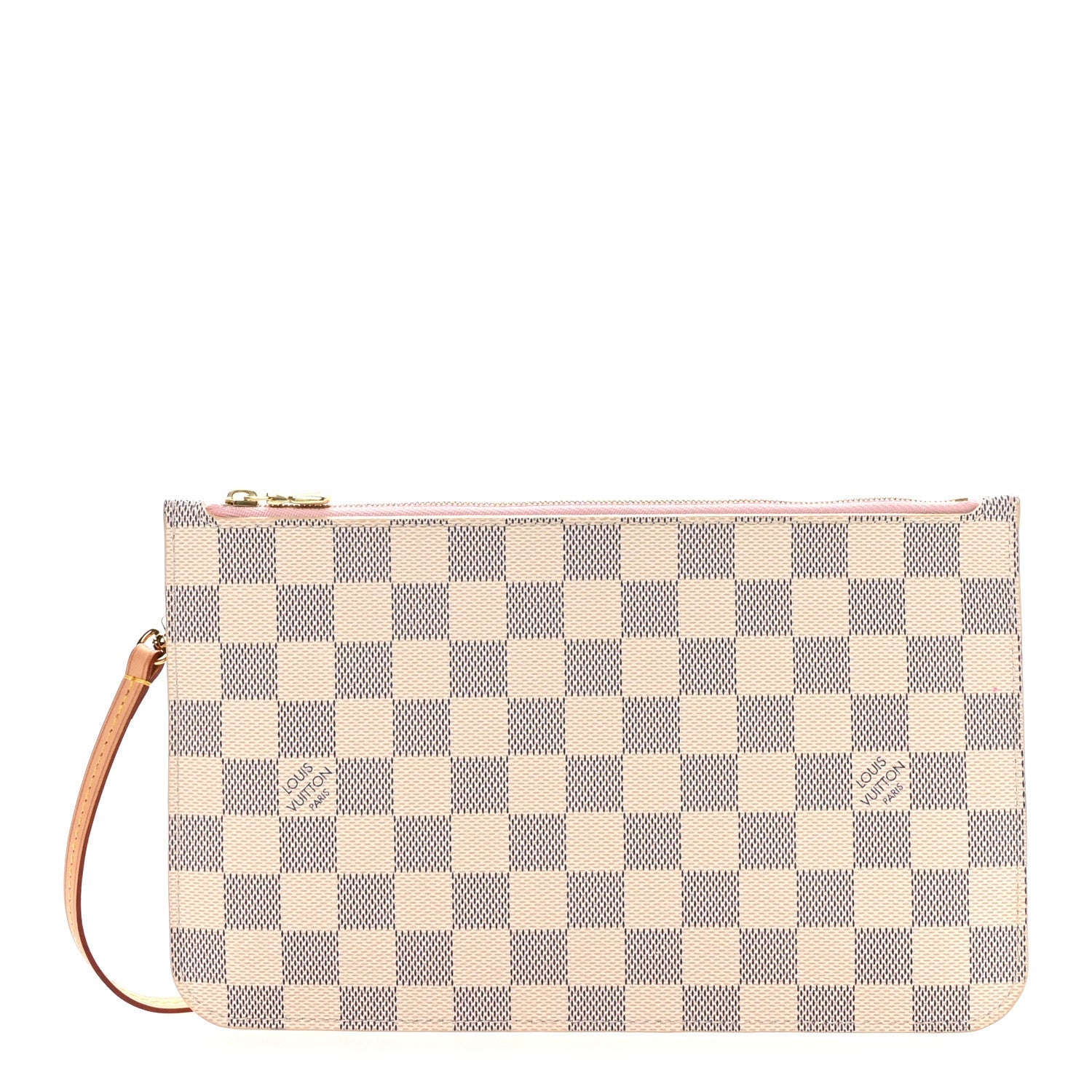 Louis Vuitton Damier Azur Neverfull MM GM Pochette Rose Ballerine