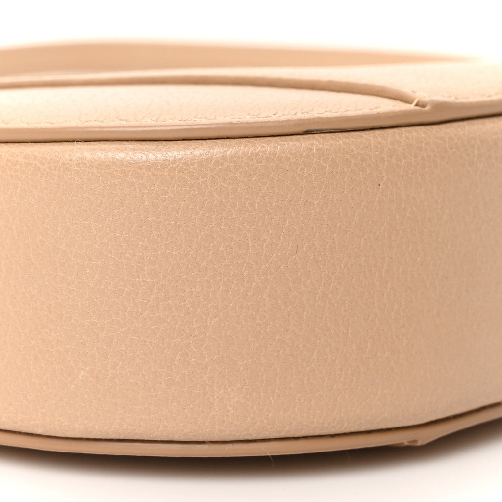 Christian Dior Goatskin Saddle Rodeo Pouch Biscuit