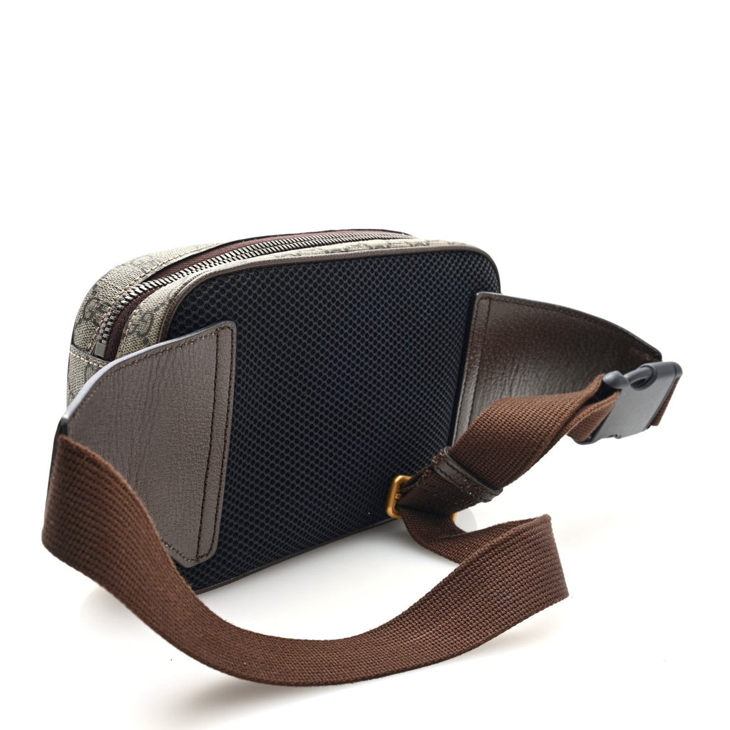 Gucci Soft GG Supreme Monogram Medium Ophidia Belt Bag Dark Brown