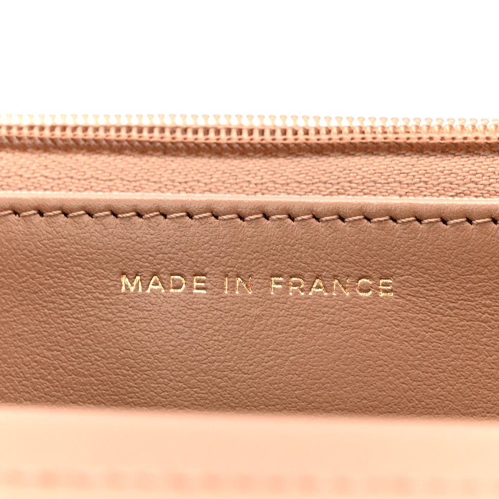 Chanel Caviar Quilted Wallet on Chain WOC Dark Beige