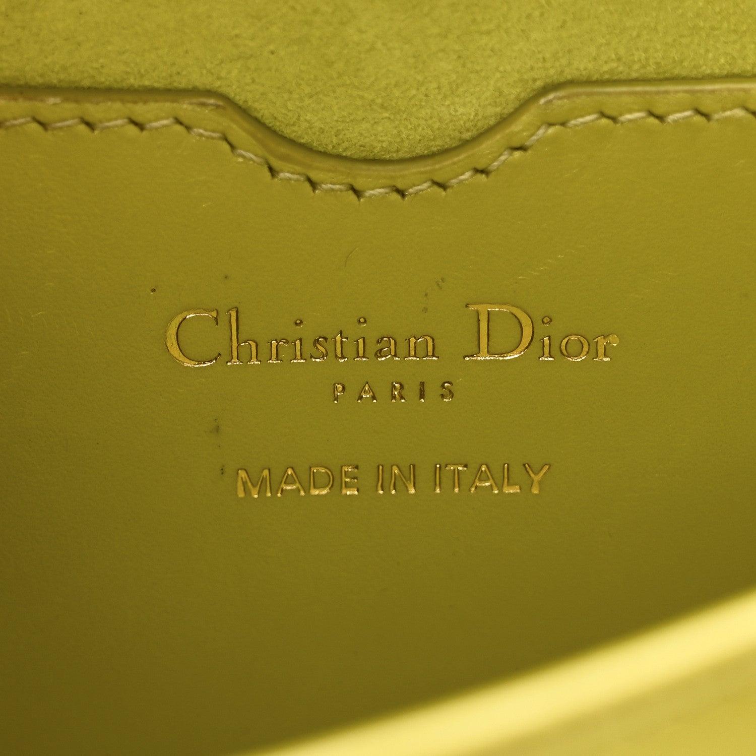 Christian Dior Box Calfskin Medium Bobby Flap Lime