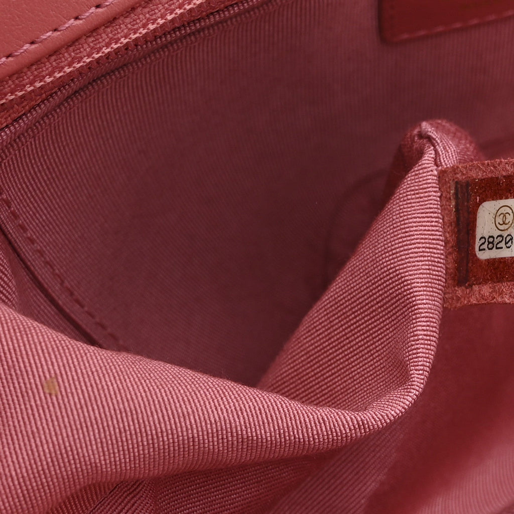 Chanel Calfskin Chevron Quilted Small Statement Flap Pink