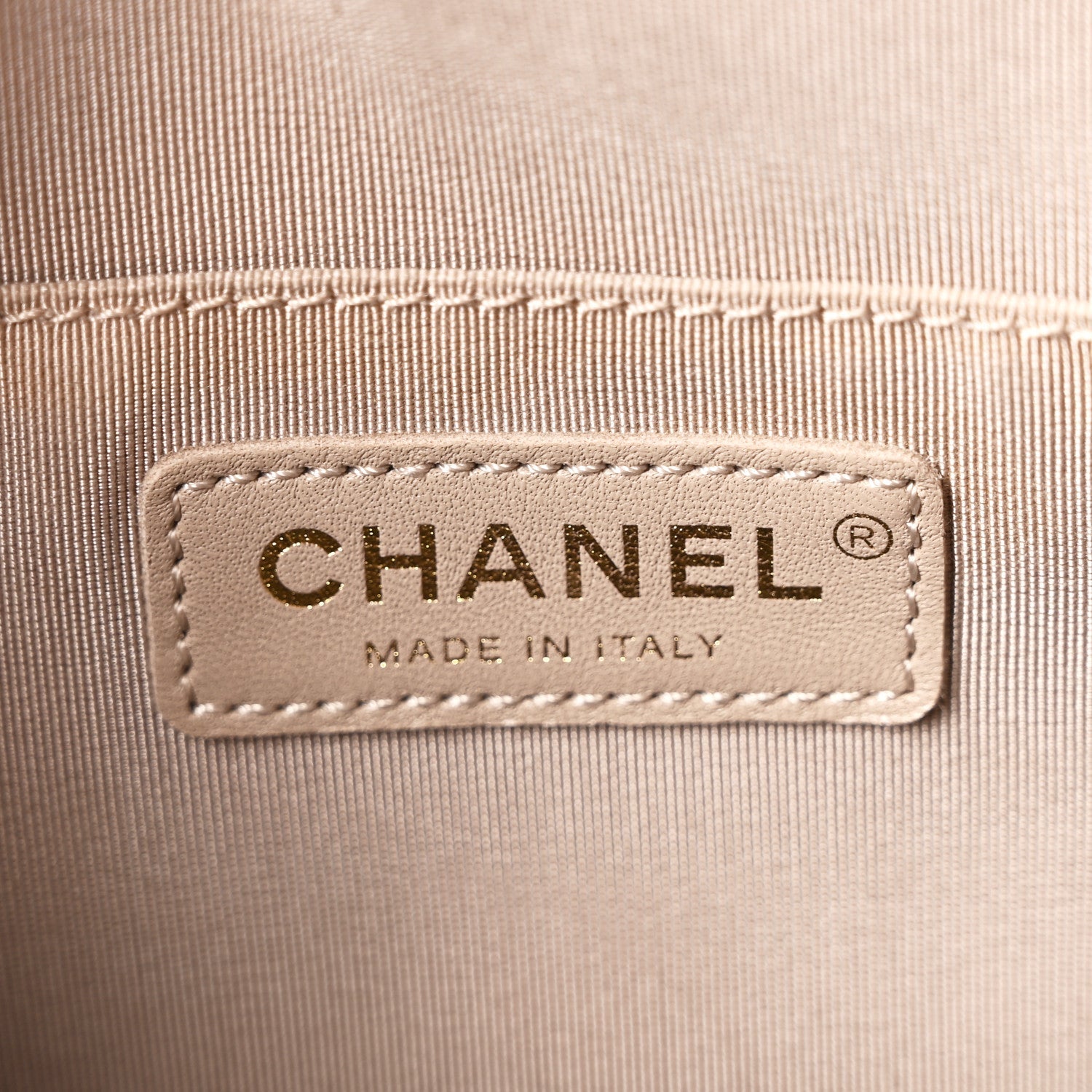 Chanel Tweed Front Pocket Backpack Beige