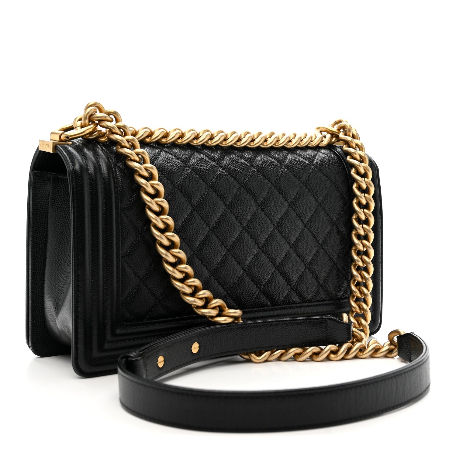 Chanel Caviar Quilted Medium Boy Flap Black