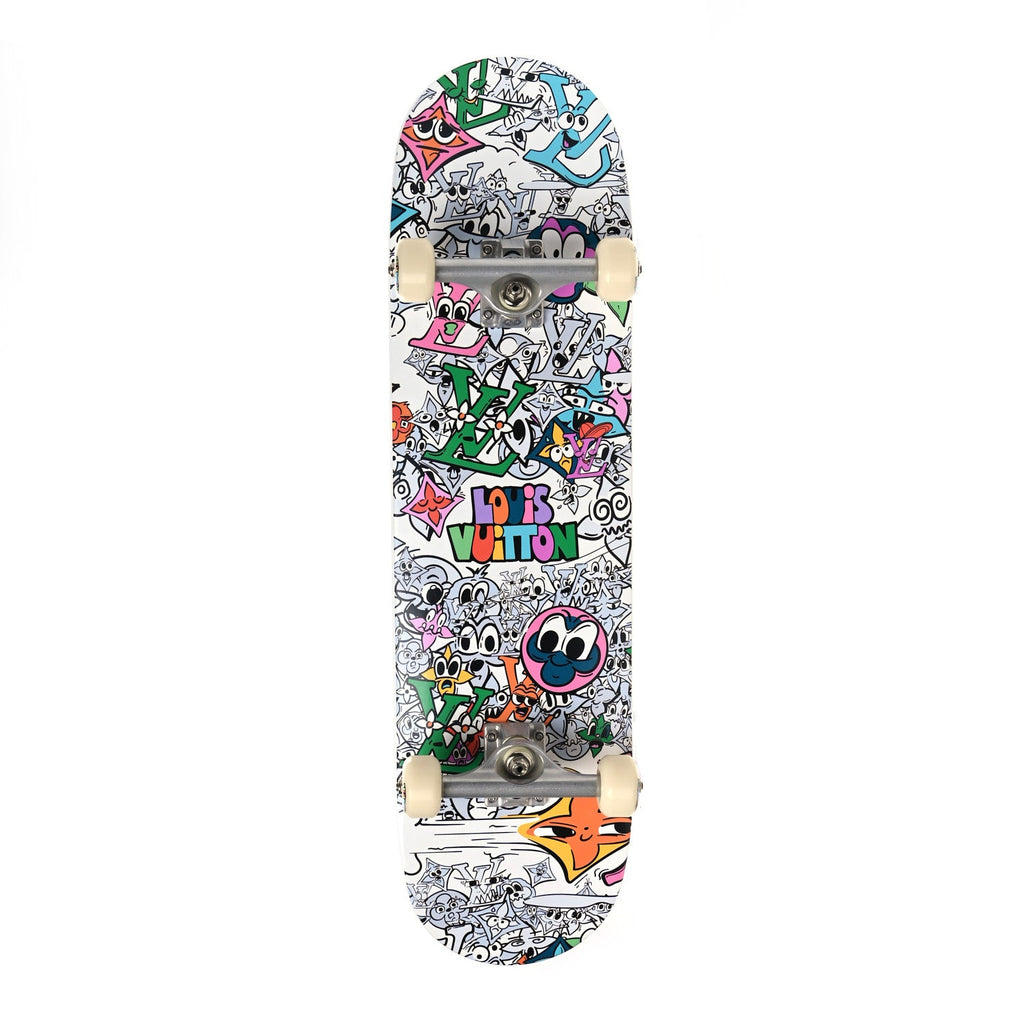 Louis Vuitton Monogram Comics Wood Skateboard Multicolor