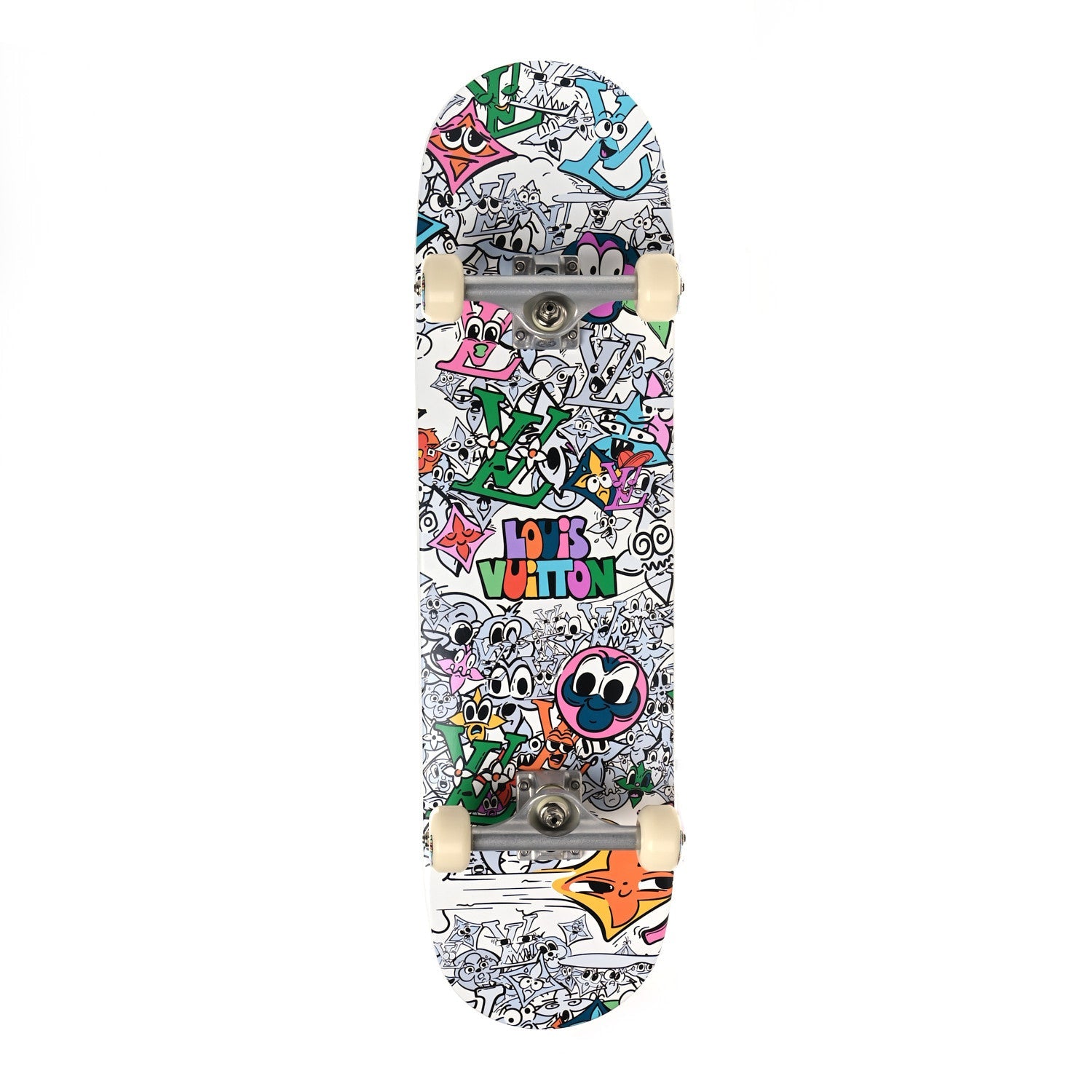 Louis Vuitton Monogram Comics Wood Skateboard Multicolor