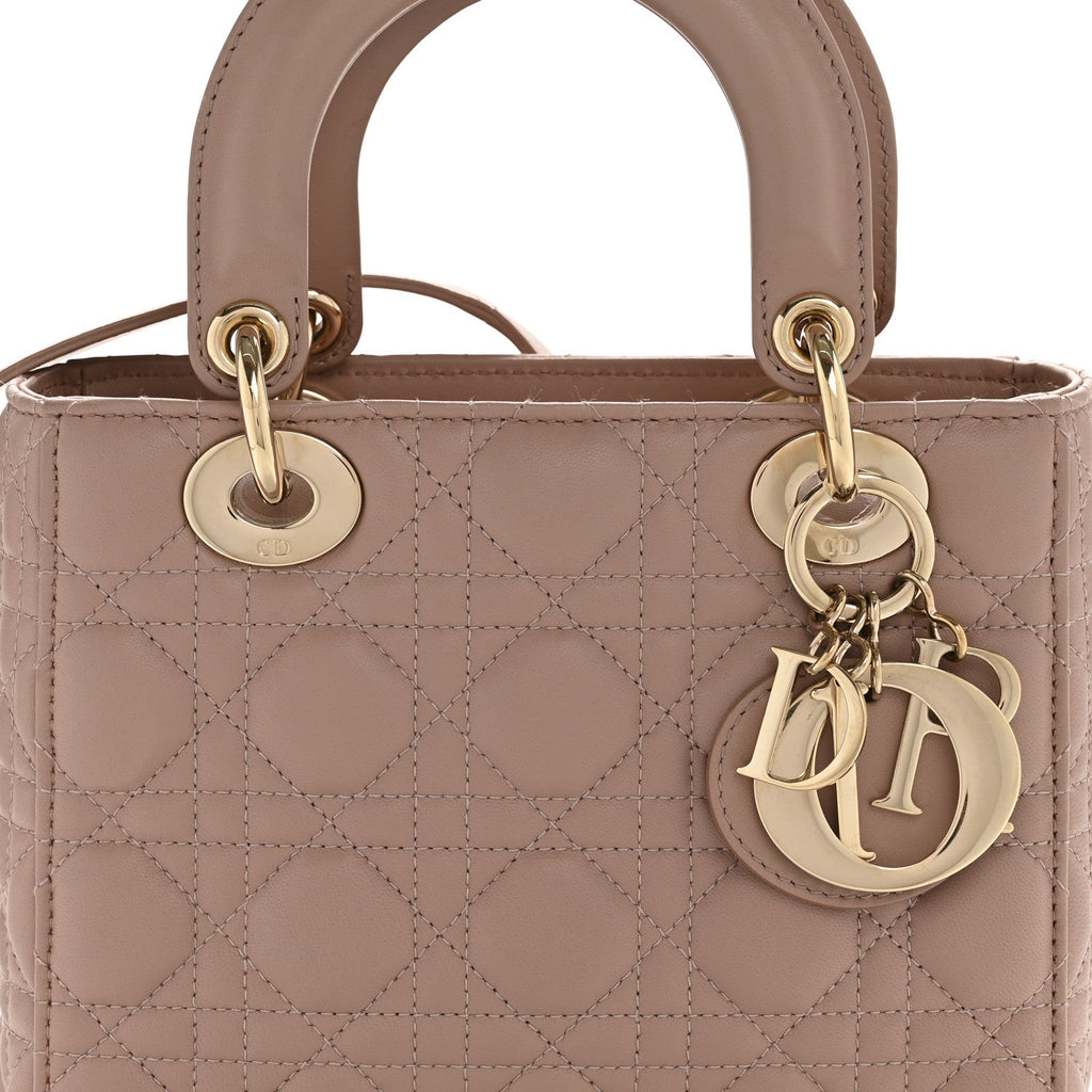 Christian Dior Lambskin Cannage Small My ABC Dior Lady Dior Blush