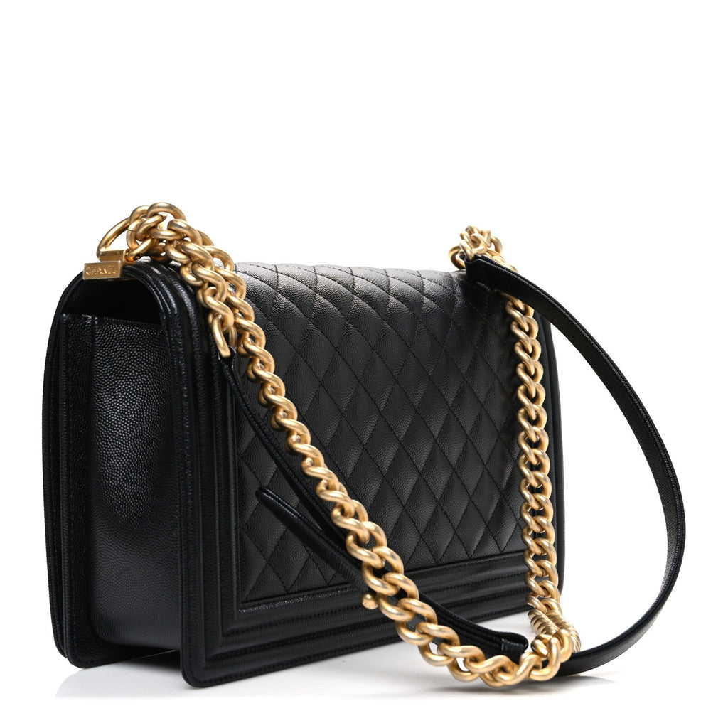 Chanel Caviar Quilted New Medium Boy Flap Black