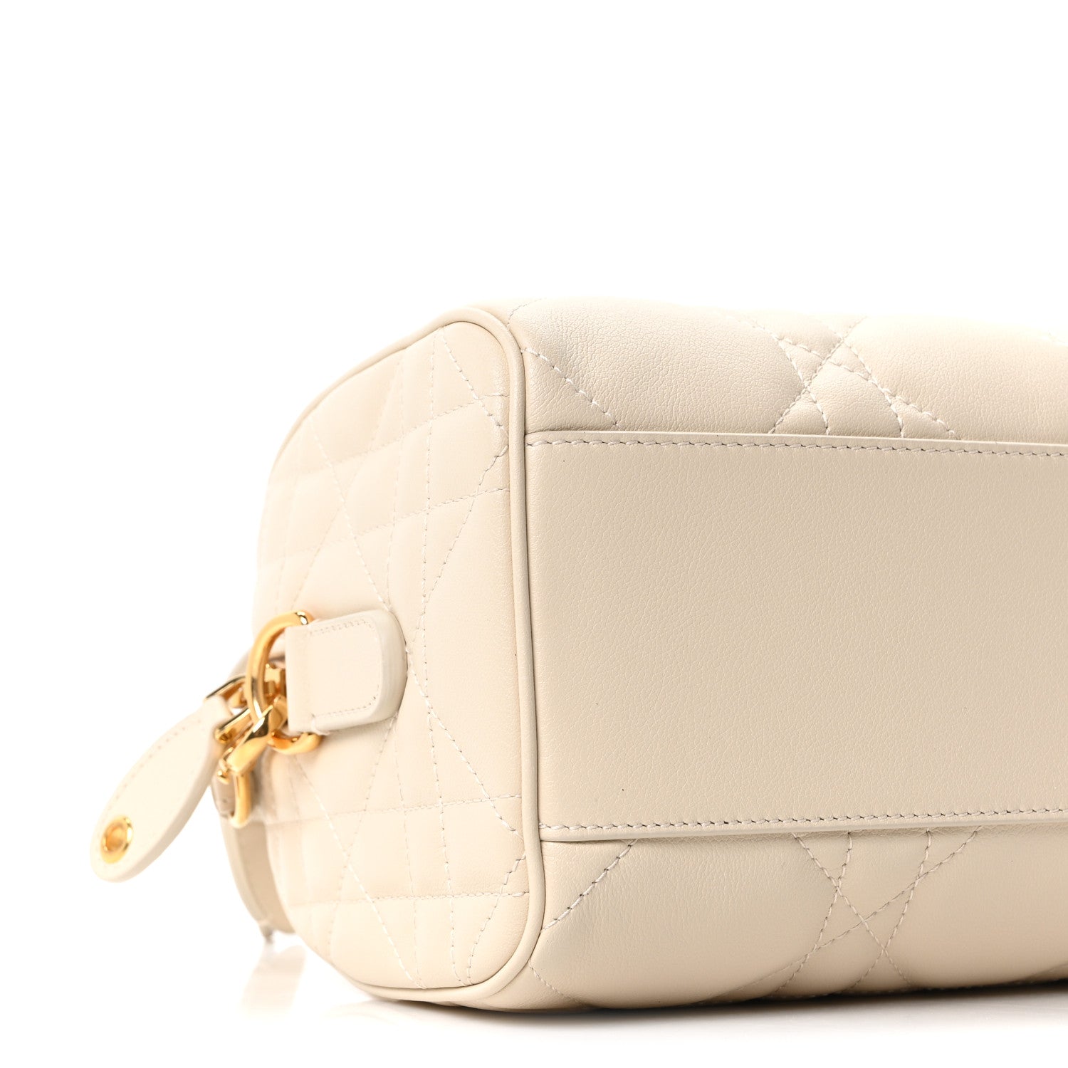 Christian Dior Calfskin Macrocannage Groove 20 Bag Dusty Ivory