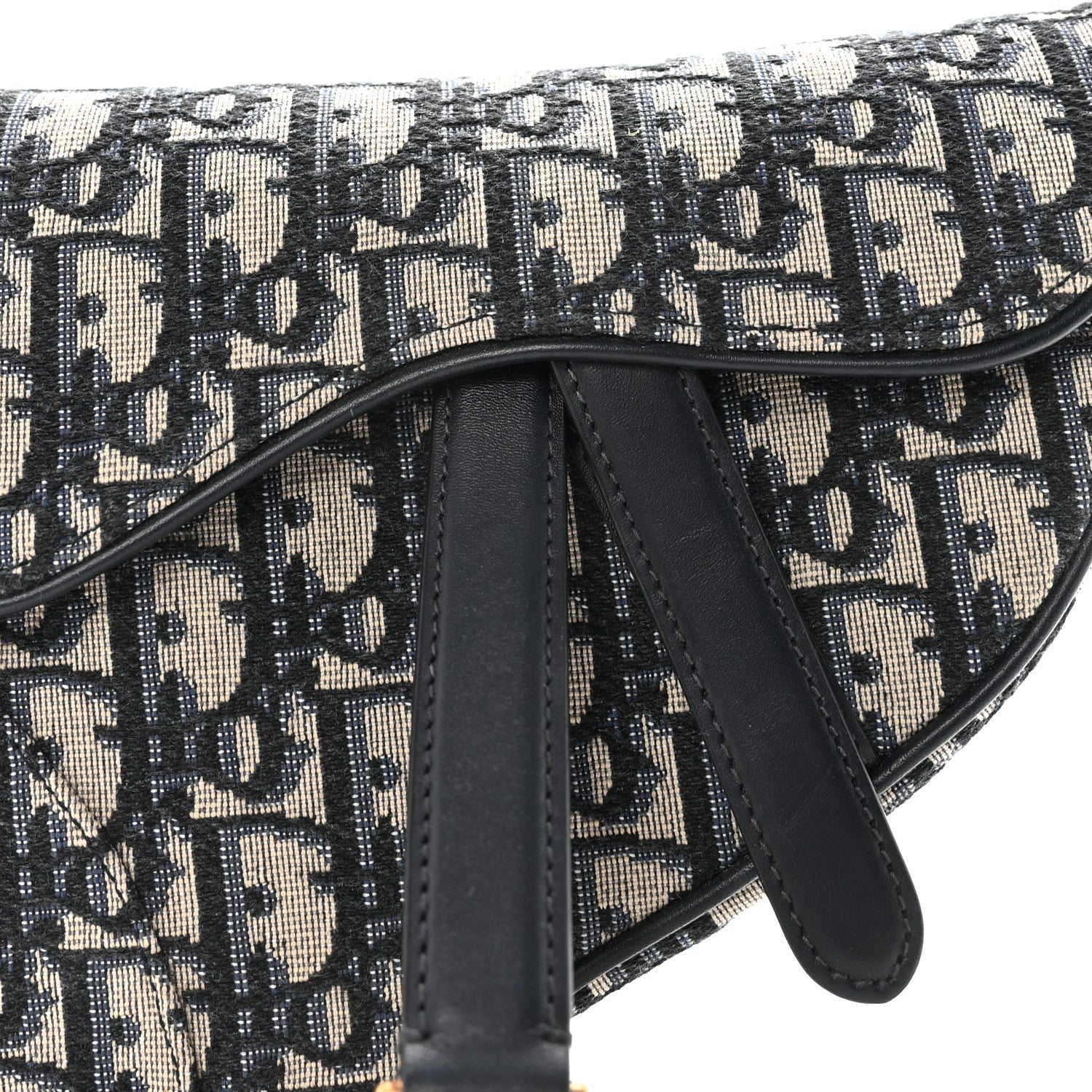 Christian Dior Oblique Mini Saddle Bag Blue